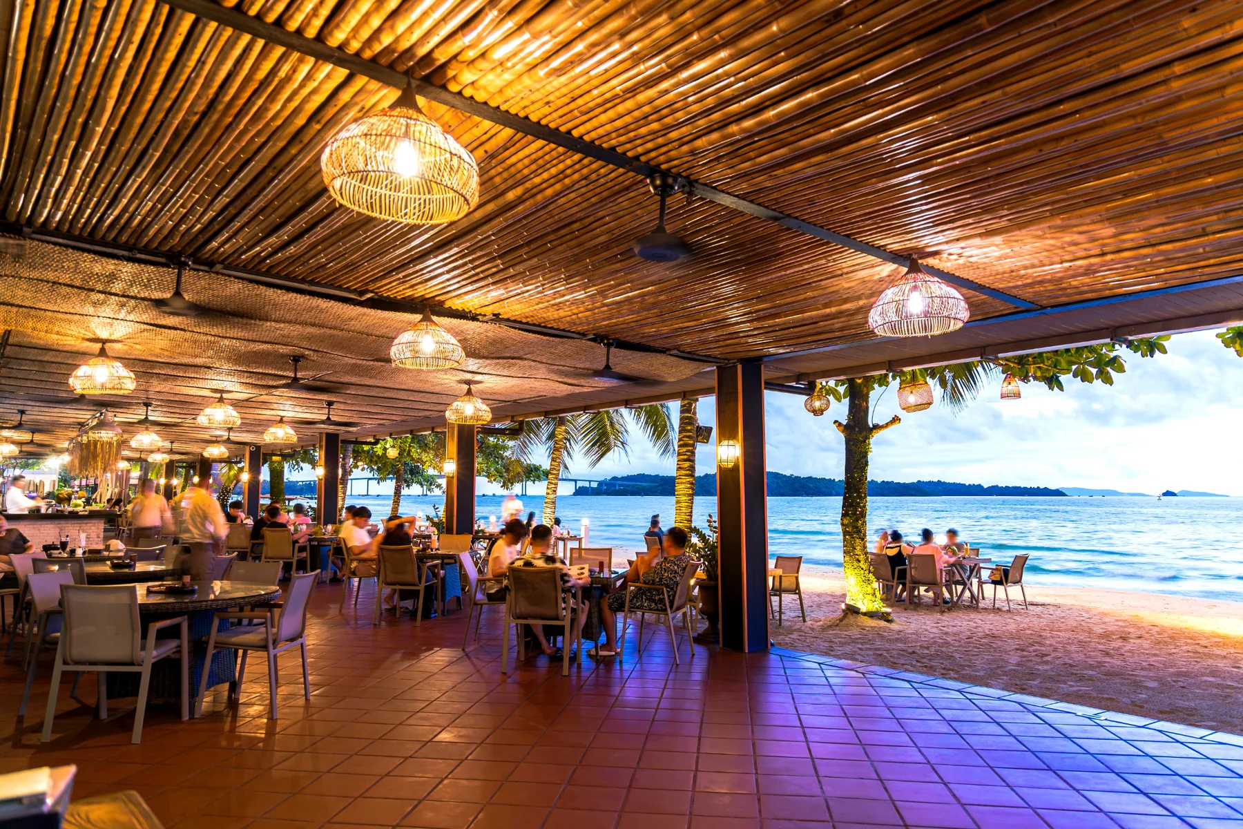 Beachfront dining